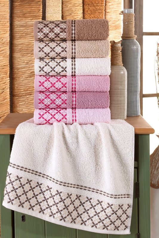 Binnur Home Plaid 50x90 Cm 6 Li Antibacterial Hand And Face Towel | Cotton 153-99-0037