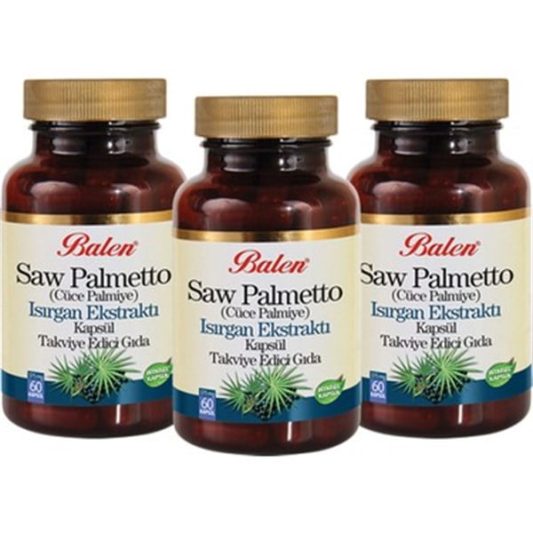 3 Boxes of Balen Saw Palmetto Cuce Palm Nettle Extract 60 Capsules x 375 Mg