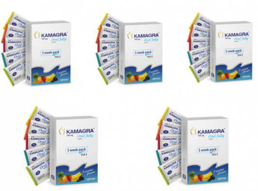 5 Boxes of Kamagra Gel 7 pcs - Total 35 sachets 