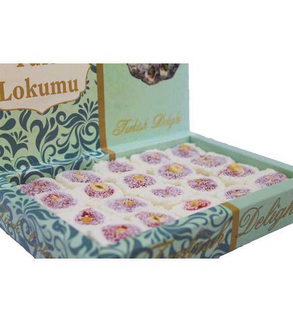 Lokumbox Strawberry Cut Turkish Delight 500GR (With Hazelnut)
