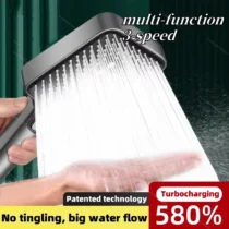 Shower Head Adjustable 3 Mode Rainfall Shower Large Flow Showerhead High Pressure Water Saving Shower Mixer Bathroom 2025