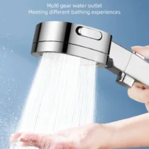 3 Modes Strong Pressurized Shower Head with Filter Large Flow High Pressure Handheld Shower Nozzle Household Shower Accessories